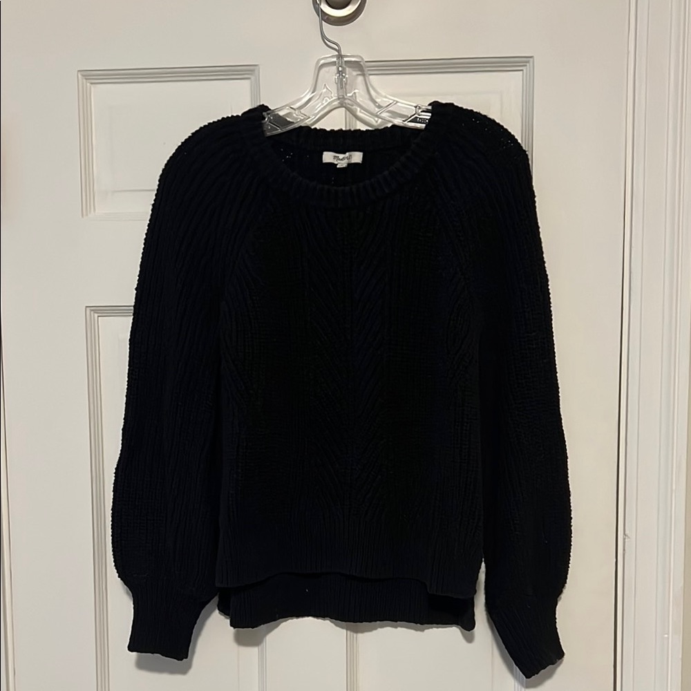 Madewell Black Women's Cable-knit Sweater